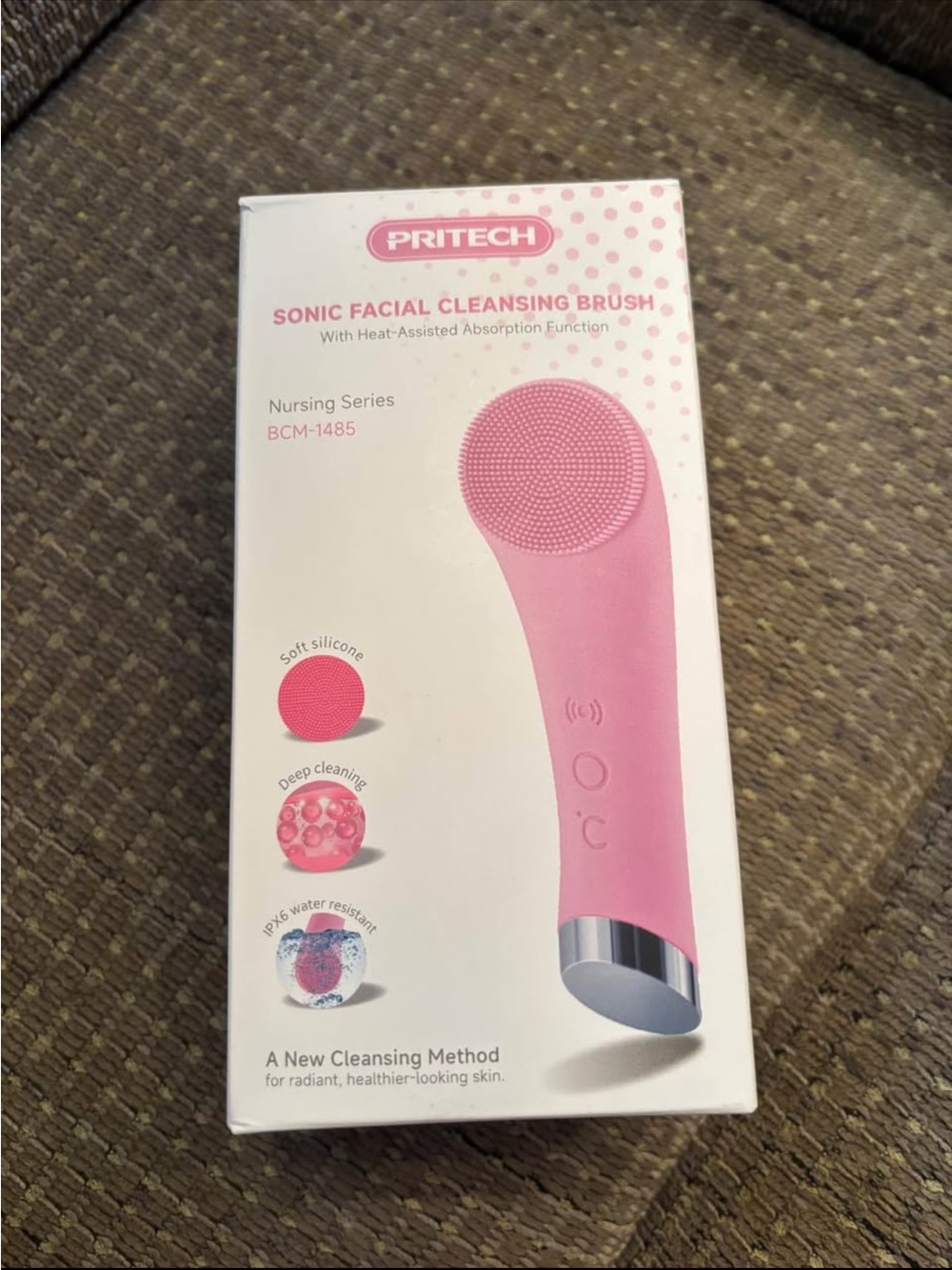 Pink Sonic Facial Cleansing Brush - Gentle Silicone Cleanser
